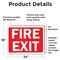 Signmission Fire Exit Sign, Vinyl Decal, 24in W x 18in L, 2PK OS-2PACK-CL-D-1824-L-20001 - alternate 4
